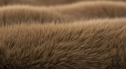Closeup view of soft brown fur with a blurred background