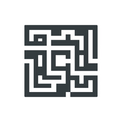 Abstract geometric design featuring interlocking shapes in a modern digital style