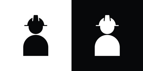 Builder icon. Vector illustration. Flat design.