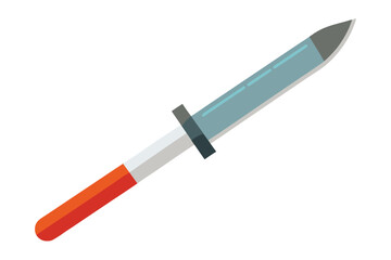 Sleek and Dangerous A Modern Dagger with a Sharp Blade and Colorful Hilt Design Makes for a Bold Weapon