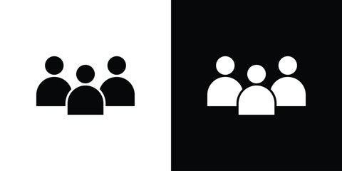 people icon. Vector illustration. Flat design.