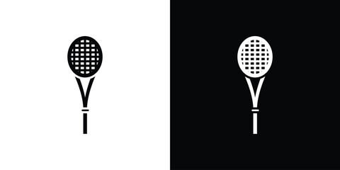 Racquet icon. Vector illustration. Flat design.