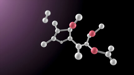 imidazolidinyl urea molecule 3d, molecular structure, ball and stick model, structural chemical formula antimicrobial preservative