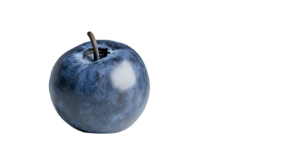 A fresh, blue apple showcasing vibrant color and texture, isolated on a clean background.