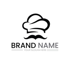 Kitchen chef hat design restaurant symbol vector 