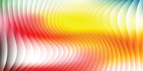 Flame tone gradient ripple with glowing orange and red fusion inside fluted ribbed prism glass effect