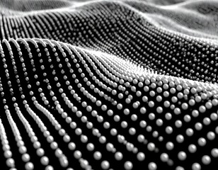 Abstract black and white textured wave pattern