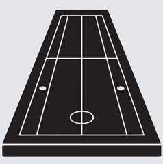 shuffleboard court silhouette vector art illustration.eps