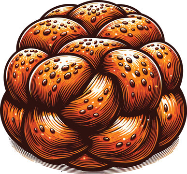 braided bread orange brown baked goods clip art preview