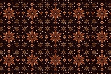 Classic pattern with brown figures