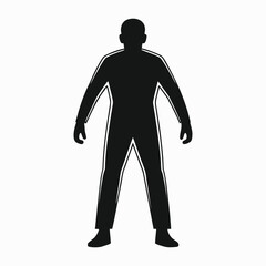 Black silhouette of a person with arms raised human