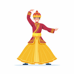 Cultural Dance: A person performs a traditional cultural dance, showcasing vibrant attire and graceful movements, celebrating the rich heritage of a cultural event.
