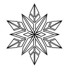 black and white snowflake