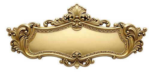 Elegant vintage gold frame with intricate design and baroque style for luxurious decor display