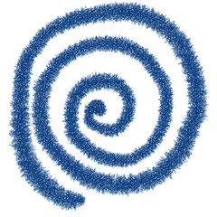 abstract blue swirl (drawn using a pencil)