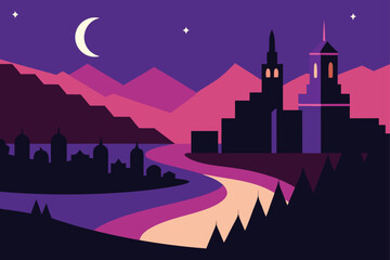 twilight riverside city