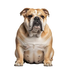 Obraz premium Bulldog portrait on a solid black background