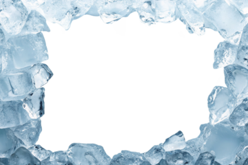 Ice cubes background with copy space for cooling drinks and fresh cold beverage presentation