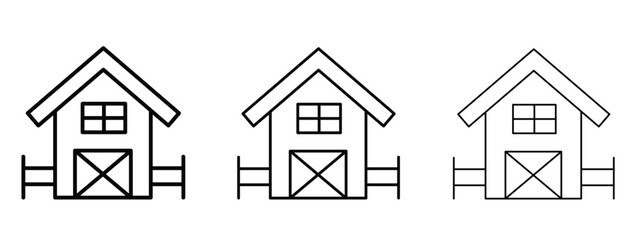 Farm icon linear style sign for mobile concept and web design.