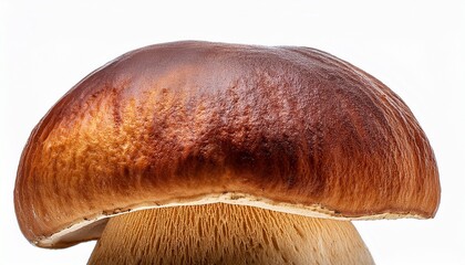 big boletus edulis isolated on white background close up