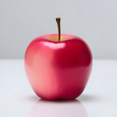 A pink apple on white background