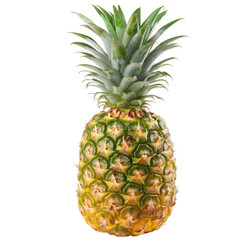 Fresh pineapple, whole, bright yellow and green