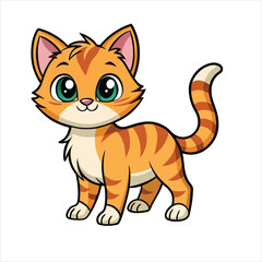 Hand-Drawn Kitten Vector Art