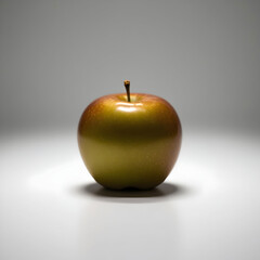 A brown apple on white background