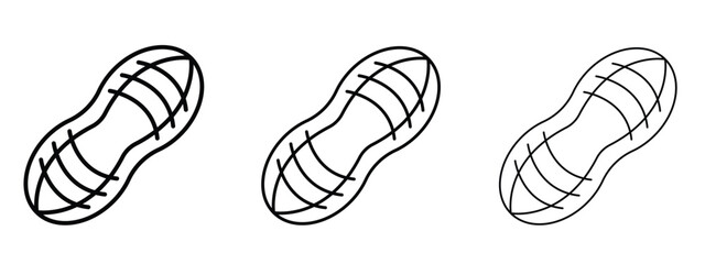 Peanut icon linear style sign for mobile concept and web design.
