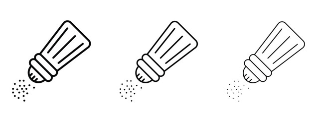 Salt shaker icon linear style sign for mobile concept and web design.