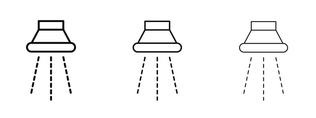 Shower down icon linear style sign for mobile concept and web design.