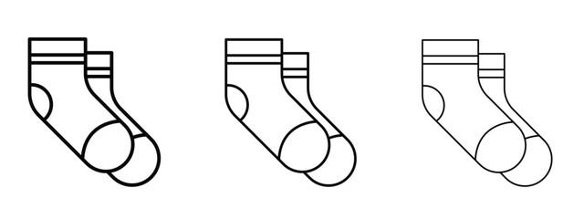 Socks icon linear style sign for mobile concept and web design.