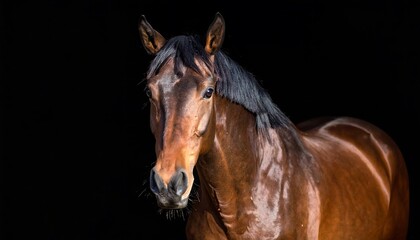 Obraz premium Close-up portrait of a brown horse (2)