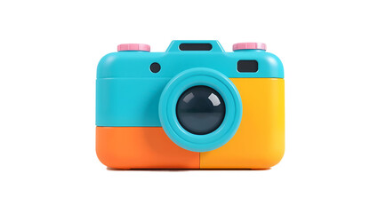 digital camera 3D icon, transparent background