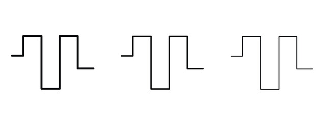 Wave square icon linear style sign for mobile concept and web design.