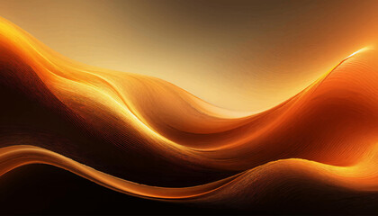 Black brown red burnt orange amber yellow gold white abstract background. Color gradient ombre blend blur flow fluid. Noise grain mesh. Bright light fire hot glitter neon glow. Line wave. Design. © Pickoloh