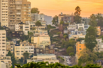 Lombard Street in downtown San Francisco