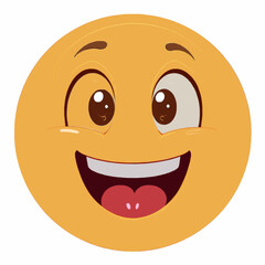 Fototapeta premium Happy smiling face with smile