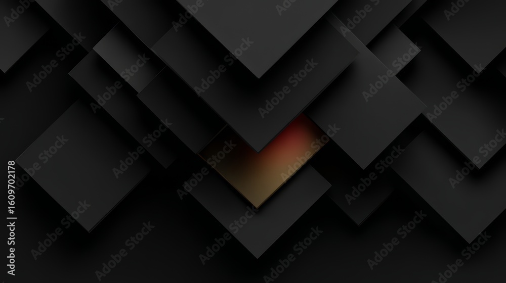 Aufkleber black and gold patterned background with squares and triangles. the squares are arranged in a way th