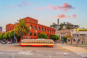 Historic Cable Car in San Francisco, California