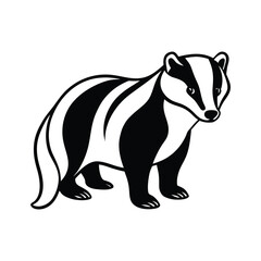 Fototapeta premium A badger line art vector illustration