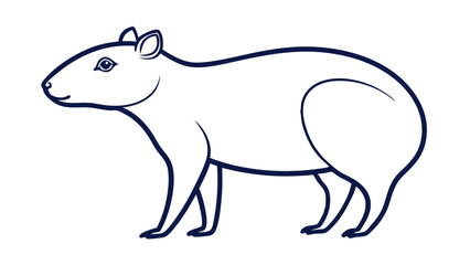 Fototapeta premium Agouti jungle rodent vector art with details