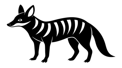 Obraz premium Aardwolf animal sketch style vector illustration