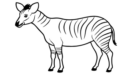 Obraz premium Realistic Okapi Animal Vector for Wildlife Artwork