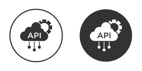 API icon symbol sign in solid style.