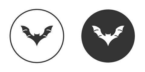 Bat icon symbol sign in solid style.
