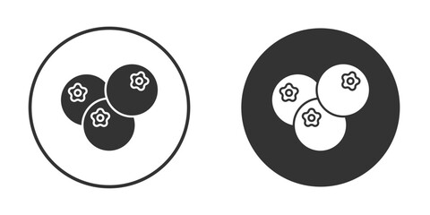 Blueberries icon symbol sign in solid style.