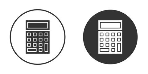 Calculator icon symbol sign in solid style.