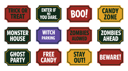 Halloween Party Signs Spooky Decorations for Your Event