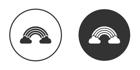Cloud rainbow icon symbol sign in solid style.